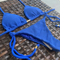 Conjunto Canelado Azul Royal- Laço Fino na internet