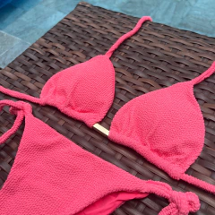 Canelado Coral-Laço Fino - comprar online