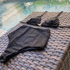 Conjunto Preto: hot pant e top cortininha - comprar online