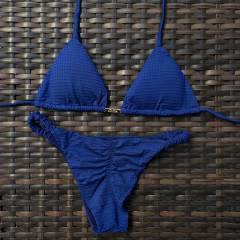 Conjunto Marinho- Calcinha Frufru e Top Cortininha - comprar online