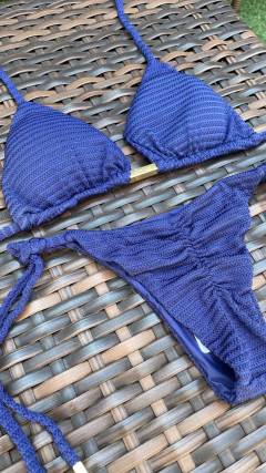 Canelado Crochê Marinho- Laço Fino-tamanhos diferentes na internet