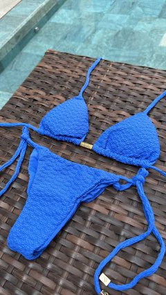 Conjunto Caraíva Azul - Laço Fino - comprar online