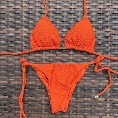 Conjunto Canelado Terracota Laço fino - comprar online