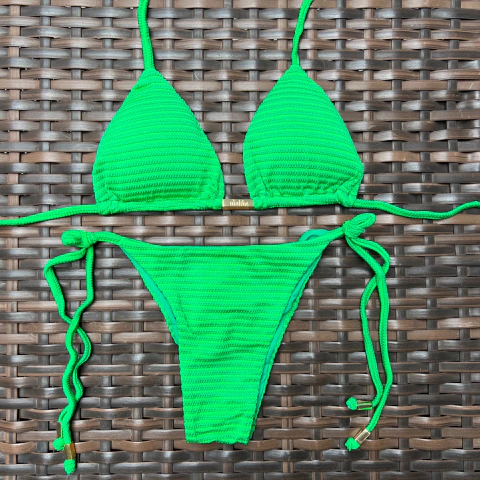 Canelado Crochê Verde Amazônia- Laço Fino