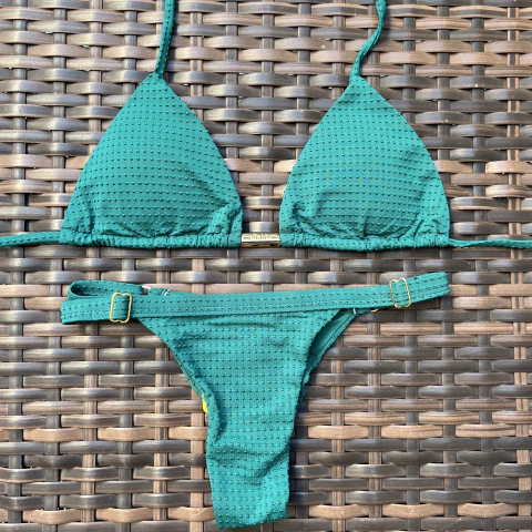 Biquíni Bruna Verde- Calcinha Fita ajustável