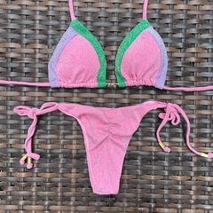 Recortes Lurex Rosa Thalita- Laço Fino na internet