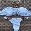 Conjunto Noronha Azul - Top tomara que caia com corrente e Calcinha inteira - comprar online