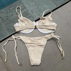 Conjunto Meia Taça- Laço Fino - Off white - comprar online