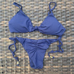 Conjunto Bruna Marinho- Top Nó e Calcinha Laço Fino - Sunlike