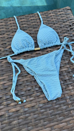 Conjunto Canelado Azul Bebê - Sunlike