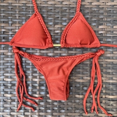 Conjunto Trança Terracota - Lacinho Fino - comprar online