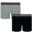 KIT COM 2 CUECAS INFANTIL BOXER - PRETA/CINZA - LUPO