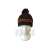 GORRO INFANTIL POM-POM PRETO LISTRA LARANJA