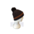 GORRO INFANTIL POM-POM PRETO LISTRA LARANJA - comprar online