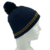 GORRO INFANTIL - POM-POM - AZUL MARINHO COM LISTRA AMARELO