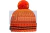 GORRO INFANTIL POM-POM LARANJA LISTRA PRETA - comprar online