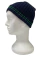 GORRO INFANTIL- CANELADO DOBRA - AZUL MARINHO LISTRA VERDE