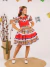 FANTASIA JUNINA - VESTIDO - VERMELHO COM AZUL - CANTINHO DO NORDESTE
