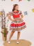 FANTASIA JUNINA - VESTIDO - VERMELHO COM AZUL - CANTINHO DO NORDESTE