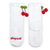 MEIA MID CHERRY POP- BRANCA - 3D - KIDSPLASH - Escolar Uniformes