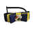 TIARA 03 LAÇOS 12X8CM - AMARELO COM AZUL PONTILHADO - LÁPIS - GAROTA DO LAÇO