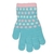 LUVA INFANTIL FELPUDA VERDE AGUA C ROSA E BRANCO