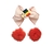TRIO DE LAÇOS - PEQUENOS - BRANCO COM VERMELHO COM APLIQUE LÁPIS - 8X6CM - GAROTA DO LAÇO - comprar online