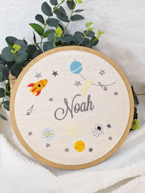 Enfeite Maternidade Bastidor - Foguete / Astronauta