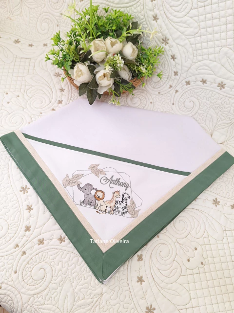 Cueiro Flanelado Bordado - Cueiro para Bebê Bordado - comprar online