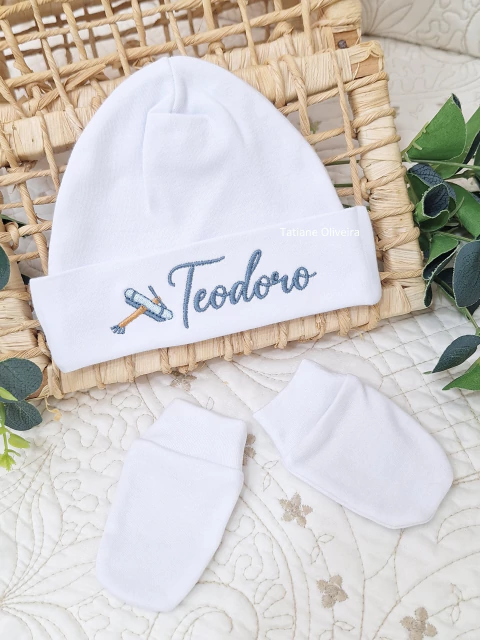 Touca de Bebê Recém Nascido - Touca Maternidade Bordada - comprar online