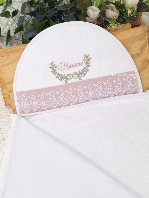 Toalha de banho com Capuz Bordada para Bebê - comprar online