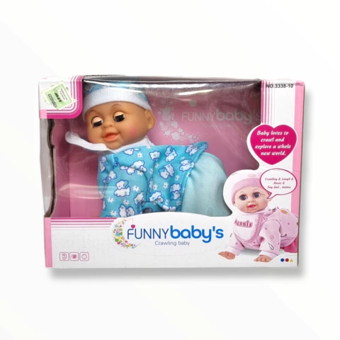 BEBITO(103840)CELESTE/ QUE GATEA EN CAJA 15X21CM