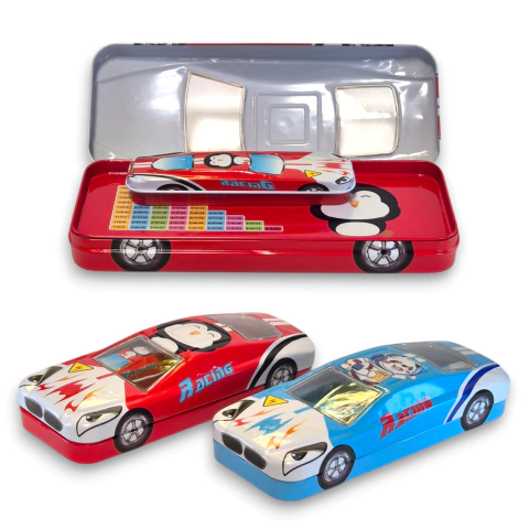 CARTUCHERA(701249)/ LATA DOBLE AUTO DE 20CM