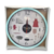 RELOJ.PARED.30CM(400340)DECORADO VERDE AGUA .EN.CAJA DE 30X30CM
