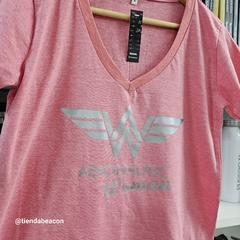 remera mujer cuello V Aeronautic Woman en internet