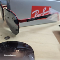 rayban scuderia ferrari carbono rojo - tienda online