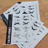 plancha de stickers AVIONES