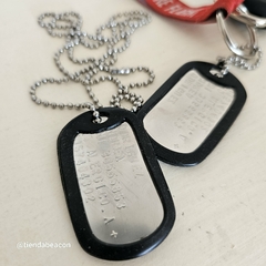 dogtag chapas militares personalizadas - comprar online