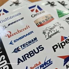 plancha de stickers LOGOS