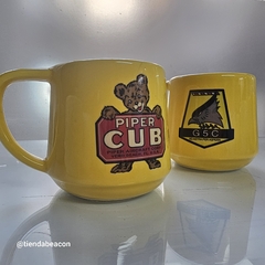 Taza ceramica amarilla
