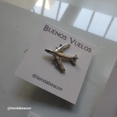 pin avion plata - comprar online