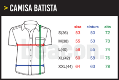 camisa con portacharreteras blanca batista - comprar online