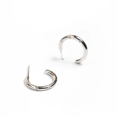 Aros Manuela Plateado - comprar online