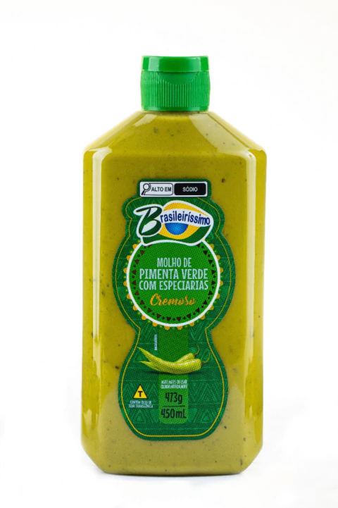 Molho Cremoso de Pimenta Verde com Especiarias Brasileiríssimo - 450 ml - comprar online