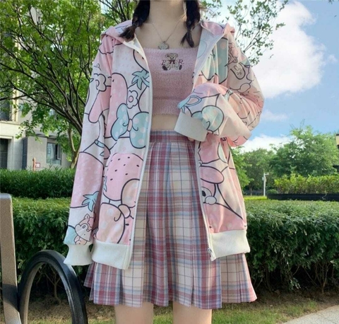 Chaqueta con Cremallera Sueños de Fresa sanrio