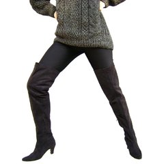 Botas Bucaneras Gamuza Negro Talles Grandes 41 al 45