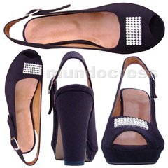 Zapatos Boquita de Pez Plataforma Baja Fiesta o Noche Talles 41 al 46 - comprar online