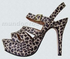 SANDALIAS PLATAFORMA TALLES GRANDES 1 TIRA EN LEOPARDO - tienda online