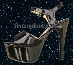 ALUCINANTES SANDALIAS CON PLATAFORMA EN CHAROL NEGRO 35 Al 40 - comprar online