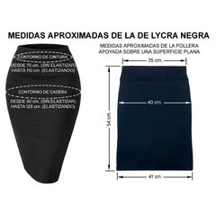 Elegante Sexy Pollera Tubo A La Rodilla De Lycra Negra - Mundocross